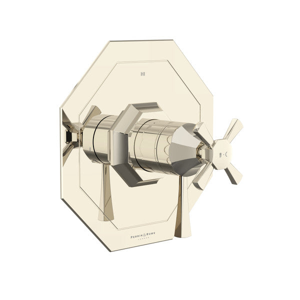 Perrin & Rowe Deco 1/2" Thermostatic & Pressure Balance Trim With 3 Functions (Shared) With Lever Handle - Polished Chrome.TDC23W1LS