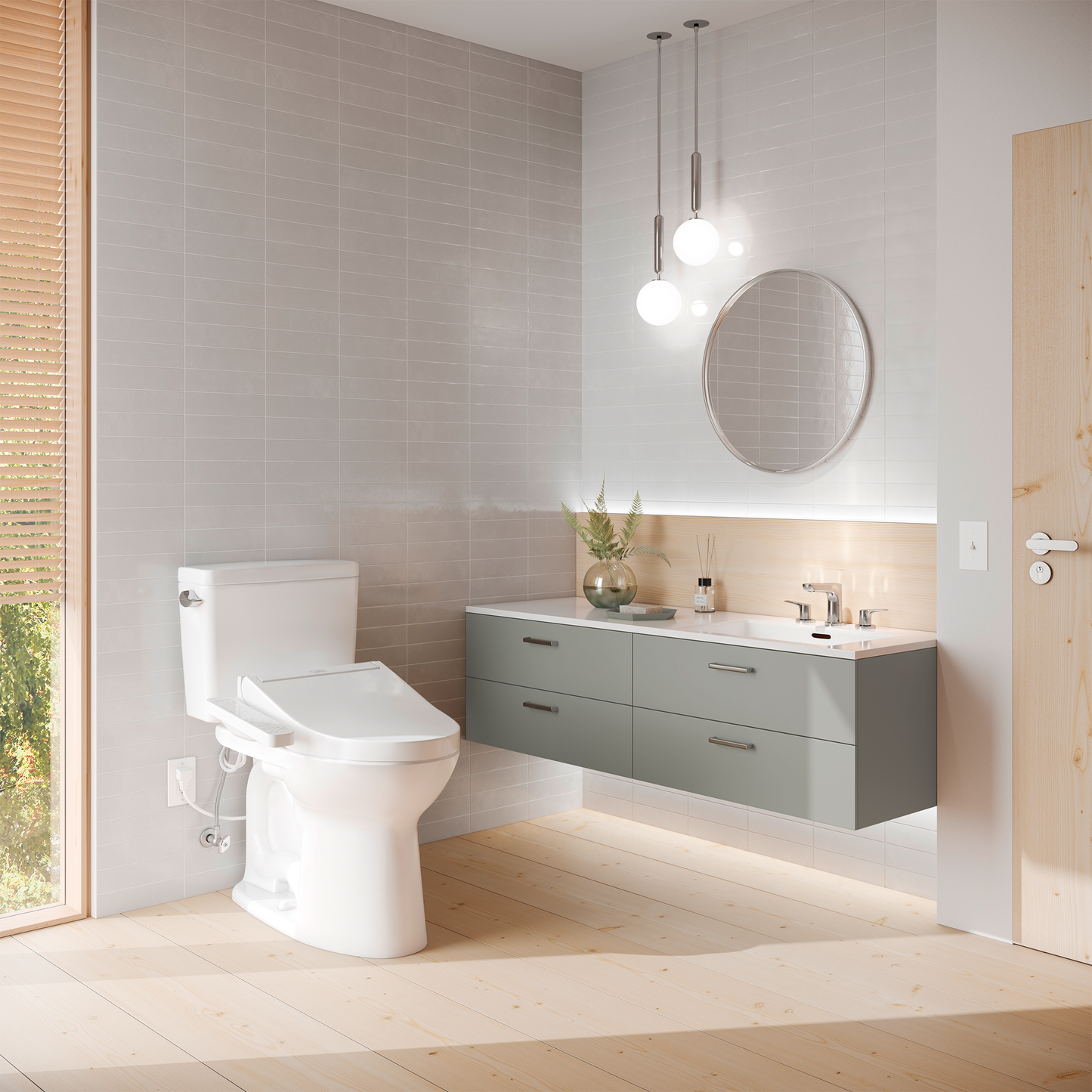 Toto Drake Washlet+ C2 Two-Piece Toilet 1.28 gpf - Elongated Regular Height