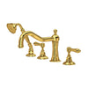 ROHL Acqui 4-Hole Deck Mount Column Spout Tub Filler With Handshower