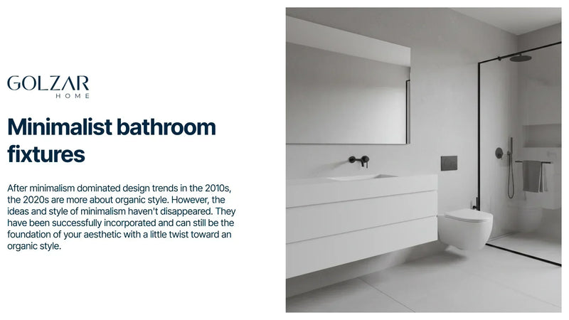 Minimalist bathroom fixtures