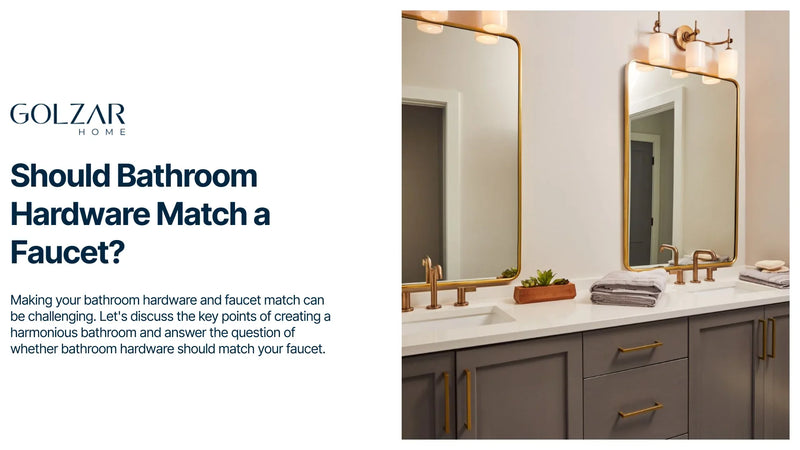 Should Bathroom Hardware Match a Faucet?