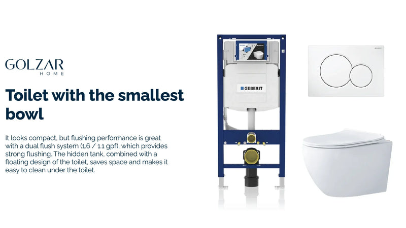 Toilet with the smallest bowl