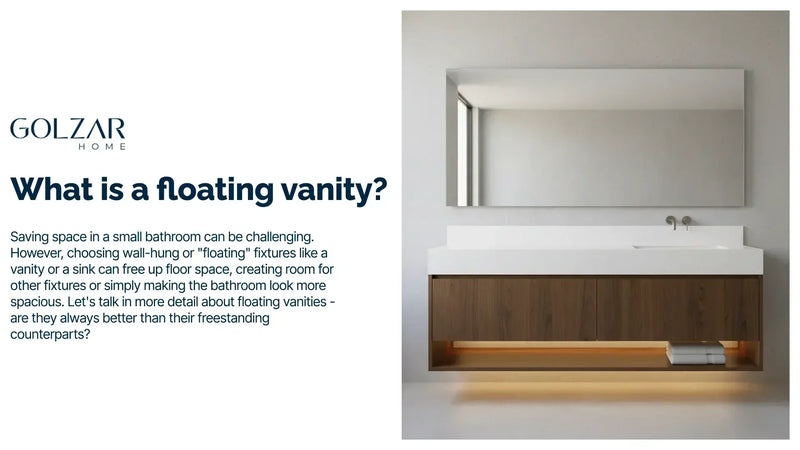 What is a floating vanity?