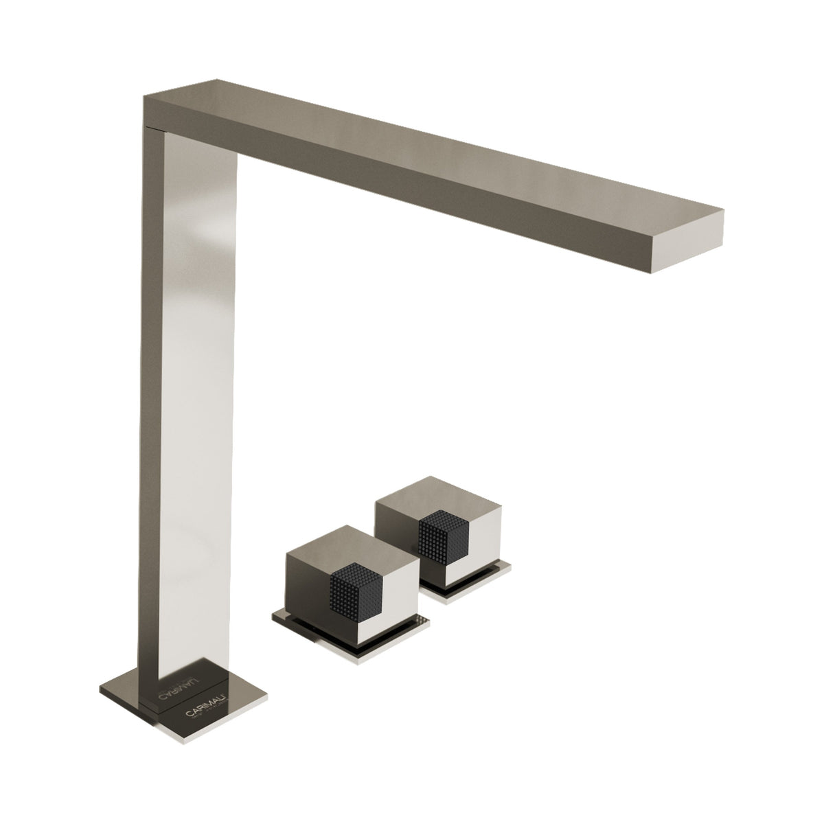 Carimali Ocube 3-hole High Basin Mixer Widespread Bathroom Faucet