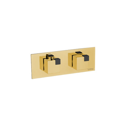 Carimali Ocube Horizontal Valve Sharing | Thermostatic 2-Way Shower Trim