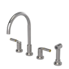 Rubinet Widespread Kitchen Set with Hand Spray Polished Nickel