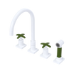 Rubinet Widespread Kitchen Set with Hand Spray White