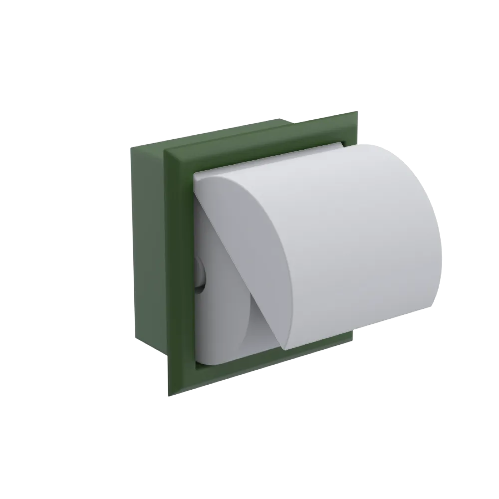 Rubinet RECESSED TOILET PAPER HOLDER Green Envy