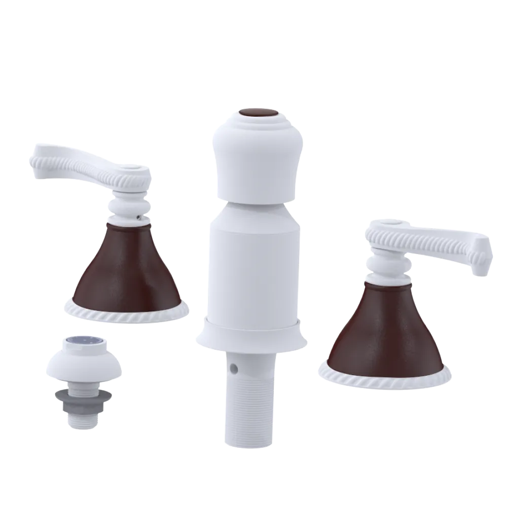 Rubinet Bidet Fitting with Spray, Diverter, and Vacum Breaker (Less Drain) Matt White