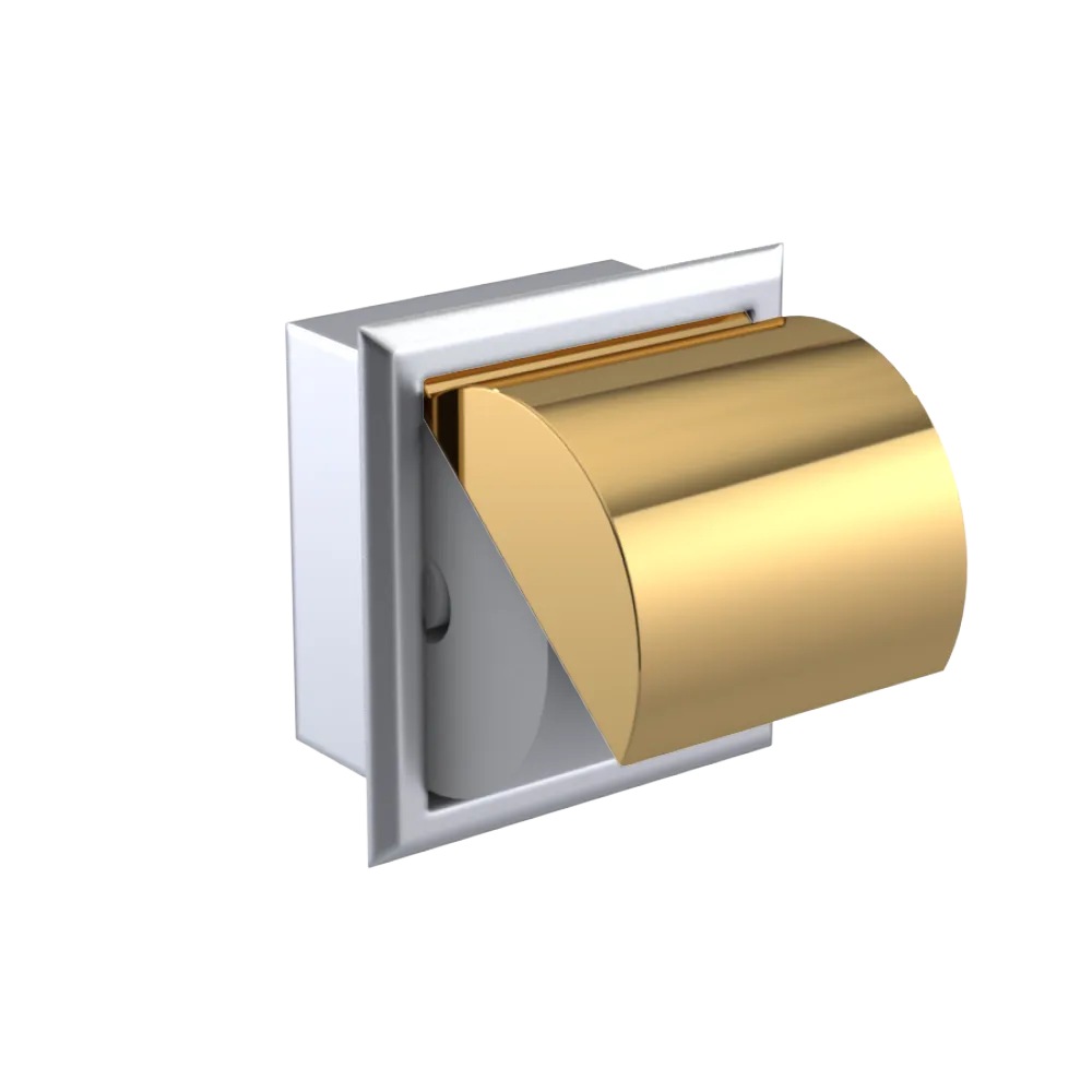 Rubinet RECESSED TOILET PAPER HOLDER Satin Chrome