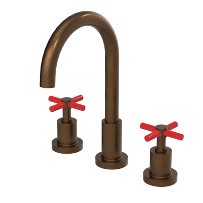 Rubinet Widespread Kitchen Set with LaSalle Spout Tuscan Brass