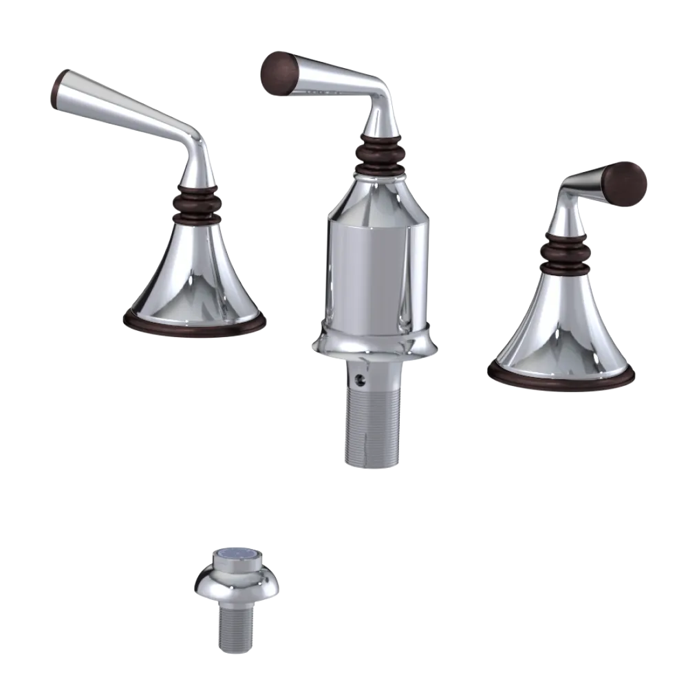 Rubinet Bidet Fitting with Spray, Diverter, and Vacum Breaker (Less Drain) Chrome