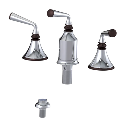 Rubinet Bidet Fitting with Spray, Diverter, and Vacum Breaker (Less Drain) Chrome