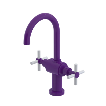 Rubinet Single Hole Dual Handle Lav. Set with LaSalle Spout (less drain) Purple Haze