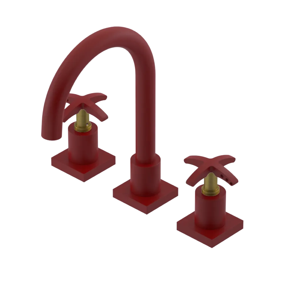 Rubinet Widespread Lav. Set. (less drain) Maroon