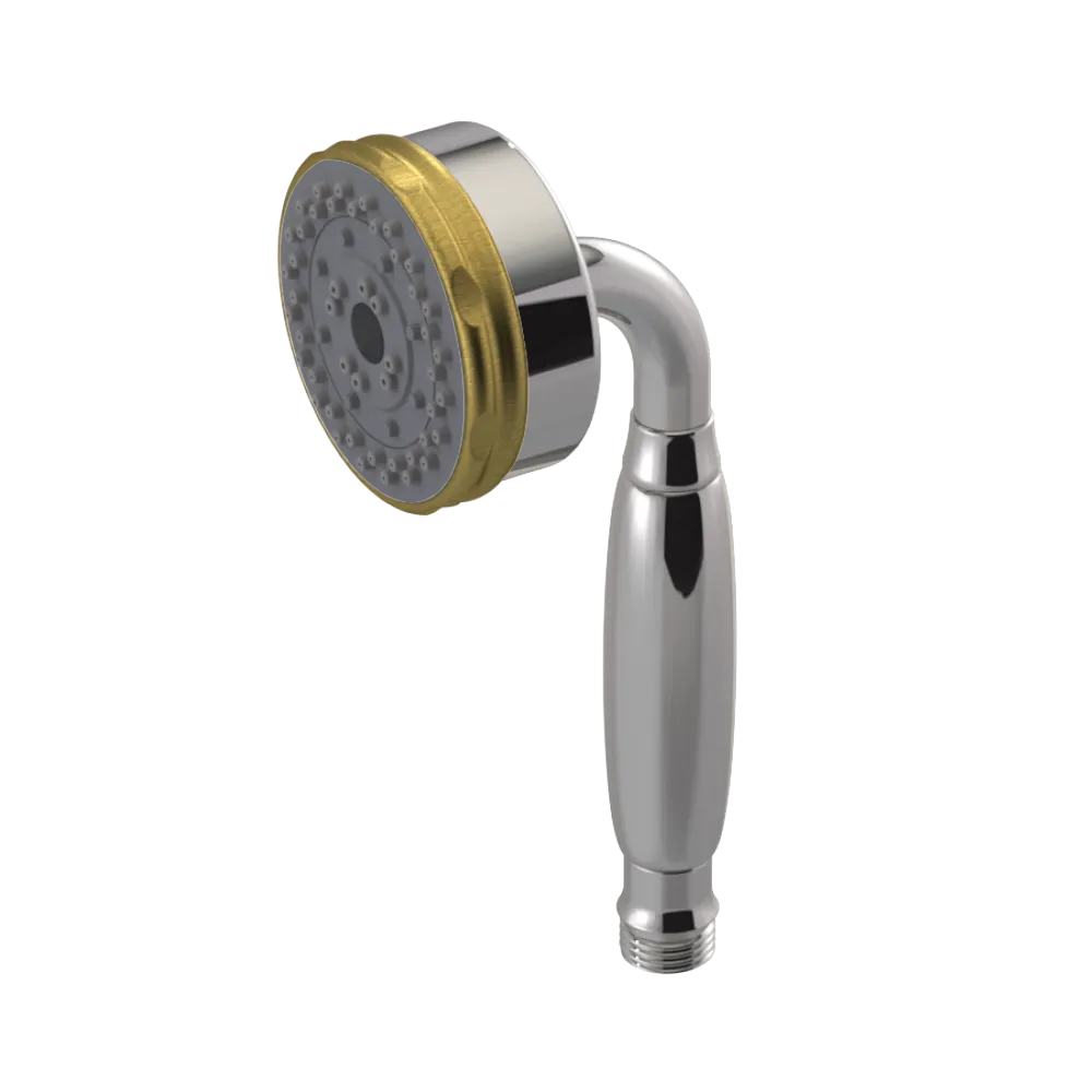 Rubinet 3 Function Hand Held Shower Only Polished Nickel