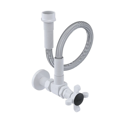 Rubinet Exposed Supply Kit (classic) x2 White