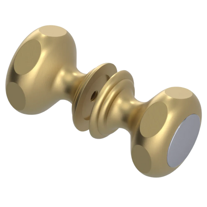 Rubinet Shower Door Knob (set) Satin Brass