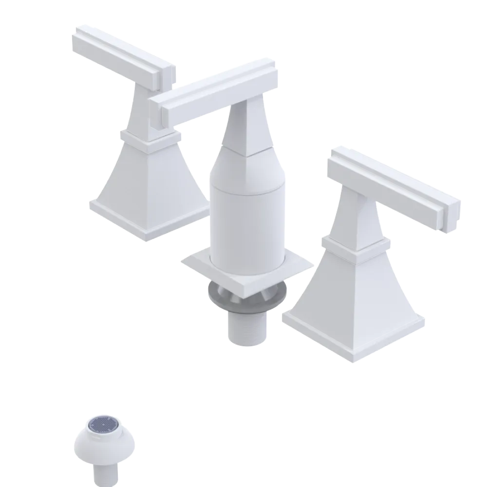 Rubinet Bidet Fitting with Spray, Diverter, and Vacum Breaker (Less Drain) Matt White
