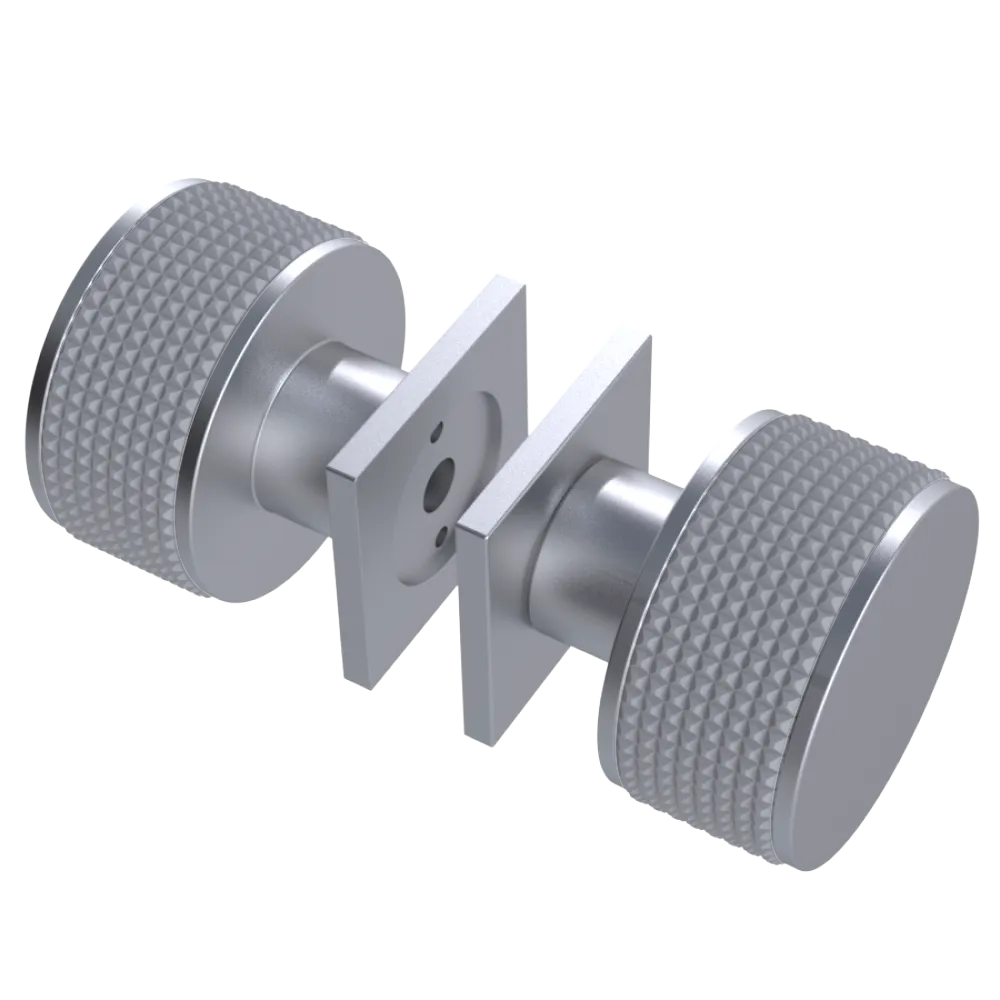 Rubinet Shower Door Knob (set) Satin Chrome