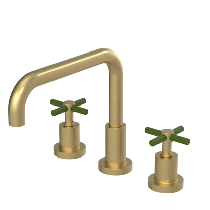 Rubinet Widespread Kitchen Set Satin Brass