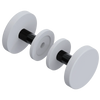 Rubinet Shower Door Knob (set) Matt White