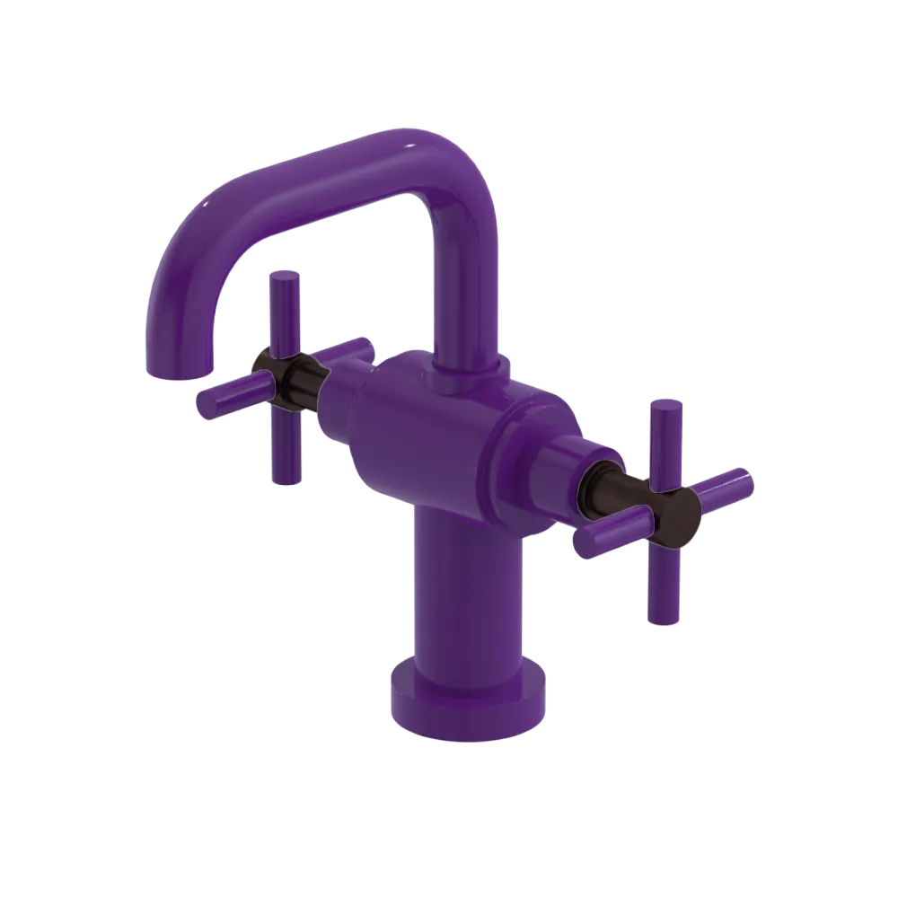 Rubinet Single Hole Dual Handle Lav. Set. (less drain) Purple Haze