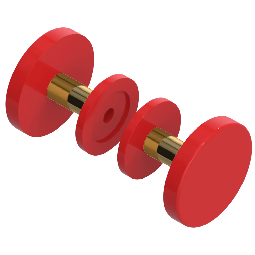 Rubinet Shower Door Knob (set) Red