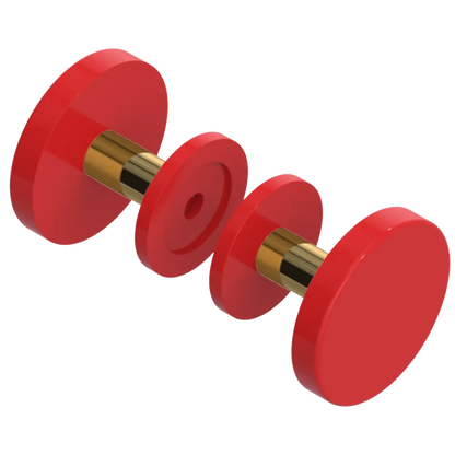 Rubinet Shower Door Knob (set) Red