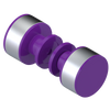 Rubinet Shower Door Knob (set) Purple Haze