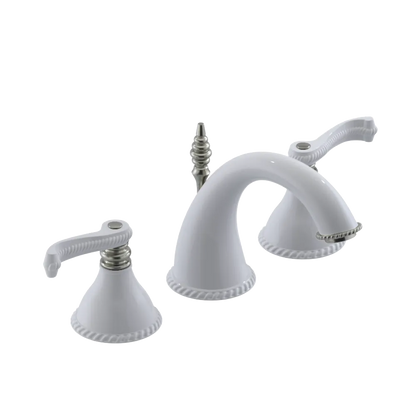 Rubinet Widespread Lav. Set. (less drain) White