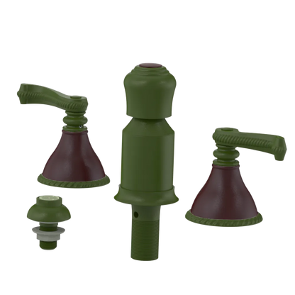 Rubinet Bidet Fitting with Spray, Diverter, and Vacum Breaker (Less Drain) Green Envy