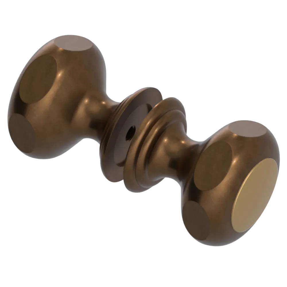 Rubinet Shower Door Knob (set) Tuscan Brass