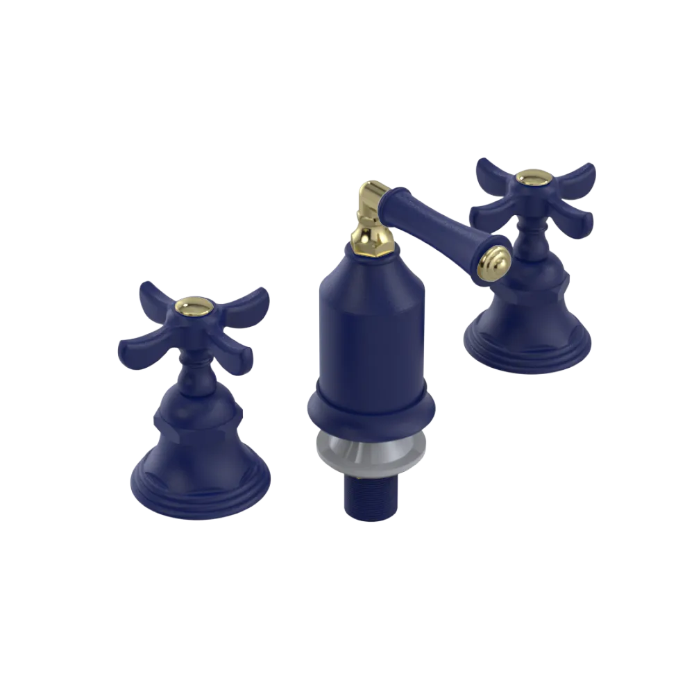 Rubinet Bidet Fitting with Spray, Diverter, and Vacum Breaker (Less Drain) Midnight Blue