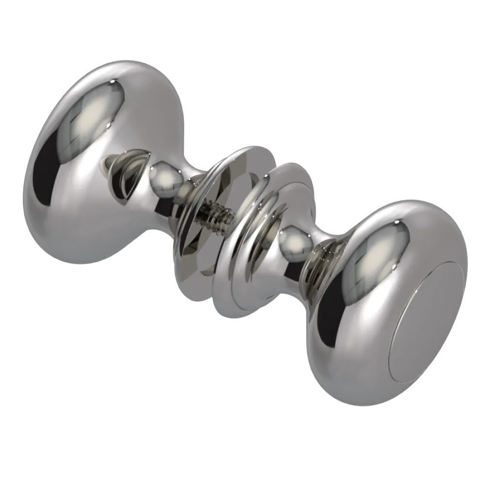 Rubinet Shower Door Knob (set) Polished Nickel