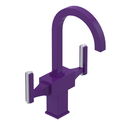 Rubinet Single Hole Dual Handle Lav. Set. (less drain) Purple Haze