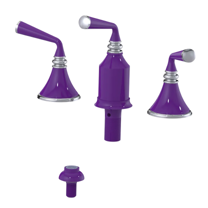 Rubinet Bidet Fitting with Spray, Diverter, and Vacum Breaker (Less Drain) Purple Haze