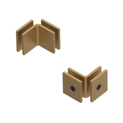 Rubinet 90 Glass to Glass Open Face Satin Gold