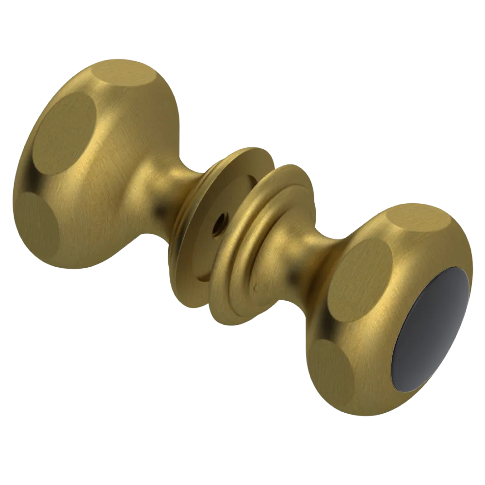Rubinet Shower Door Knob (set) Antique Brass Matt