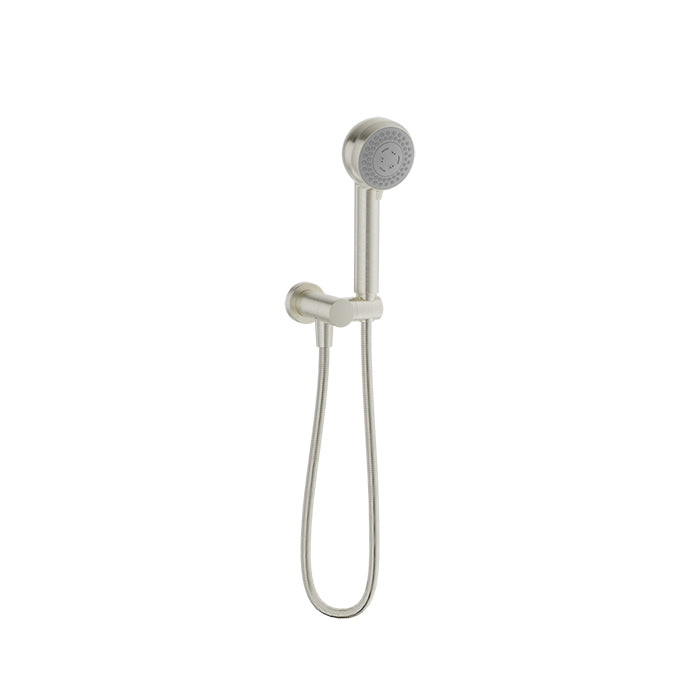 Baril 2-spray anti-limestone hand shower on wall-mounted supply elbow
