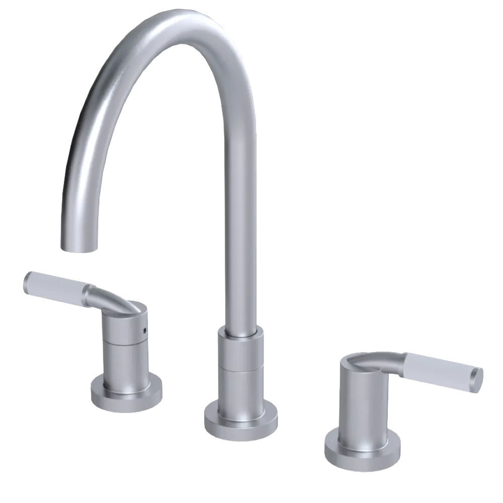 Rubinet Widespread Kitchen Set Satin Chrome