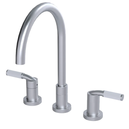 Rubinet Widespread Kitchen Set Satin Chrome
