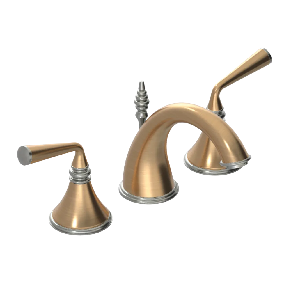 Rubinet Widespread Lav. Set. (less drain) Satin Gold
