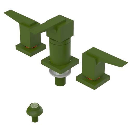 Rubinet Bidet Fitting with Spray, Diverter, and Vacuum Breaker (less drain) Green Envy