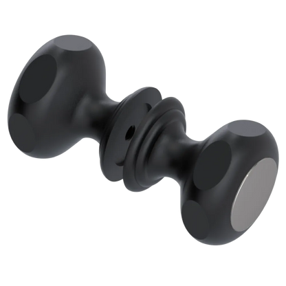 Rubinet Shower Door Knob (set) Matt Black