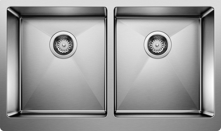 Blanco  QUATRUS R15 U 2 Apron Stainless Steel Kitchen Sinks