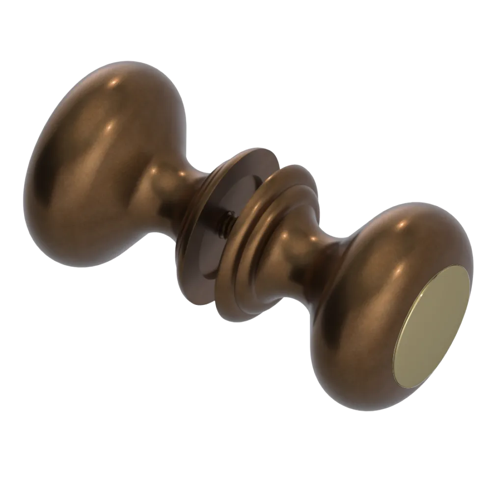 Rubinet Shower Door Knob (set) Tuscan Brass