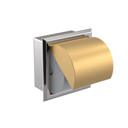 Rubinet RECESSED TOILET PAPER HOLDER Polished Nickel