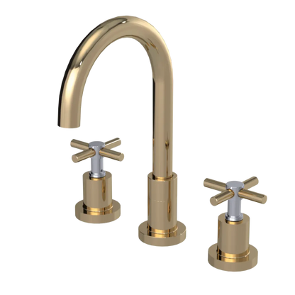Rubinet Widespread Kitchen Set with LaSalle Spout Gold