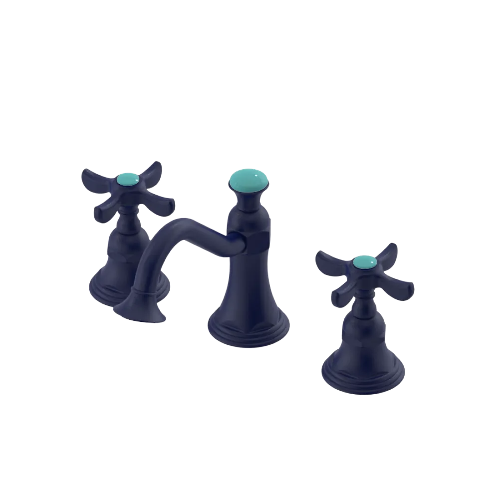 Rubinet Widespread Lav. Set. (less drain) Midnight Blue